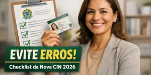 Documentos para a nova CIN 2026 organizados em checklist completo