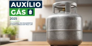 Cilindro de gás Auxílio Gás 2025 com calendário de pagamentos
