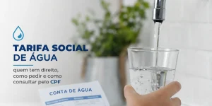 Água sendo servida em um copo de uma torneira cromada